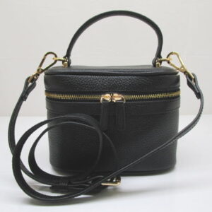 2281　mieno ミエノ　２WAYバニティバッグ　ブラック　レザー