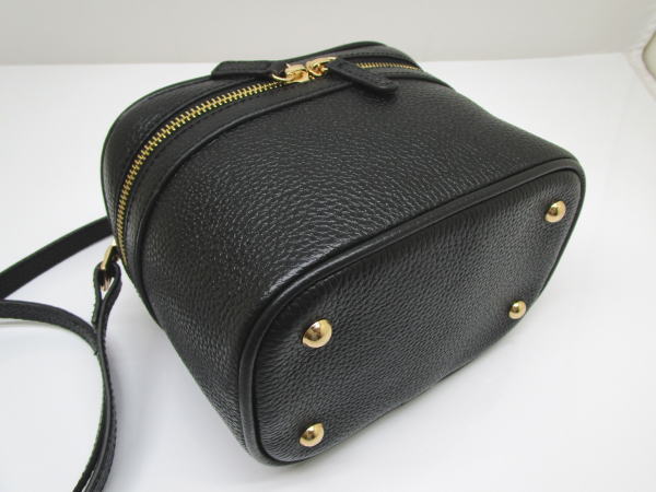 2281 mieno ミエノ 2WAYバニティバッグ ブラック レザー - 画像 (3)
