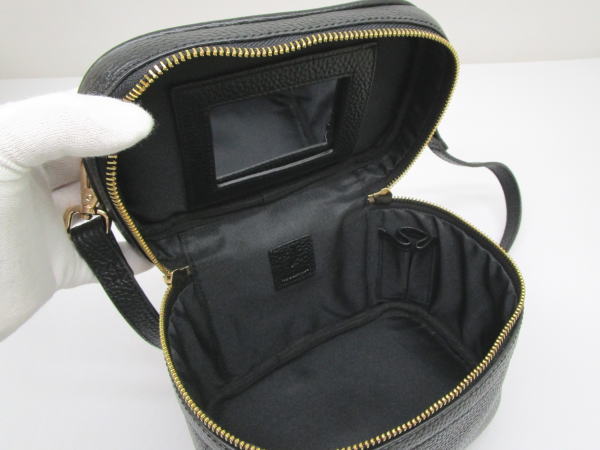 2281 mieno ミエノ 2WAYバニティバッグ ブラック レザー - 画像 (8)