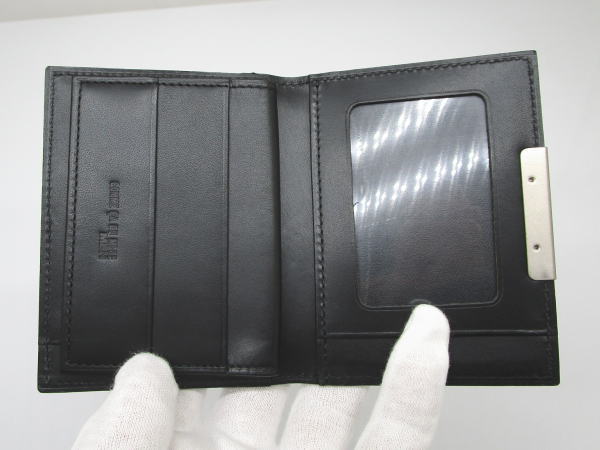 2287 コムサデモードメン カードケース カーフレザー ブラック - 画像 (6)