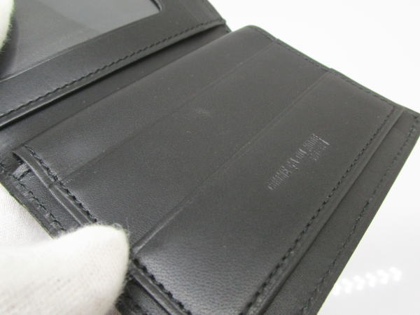 2287 コムサデモードメン カードケース カーフレザー ブラック - 画像 (9)