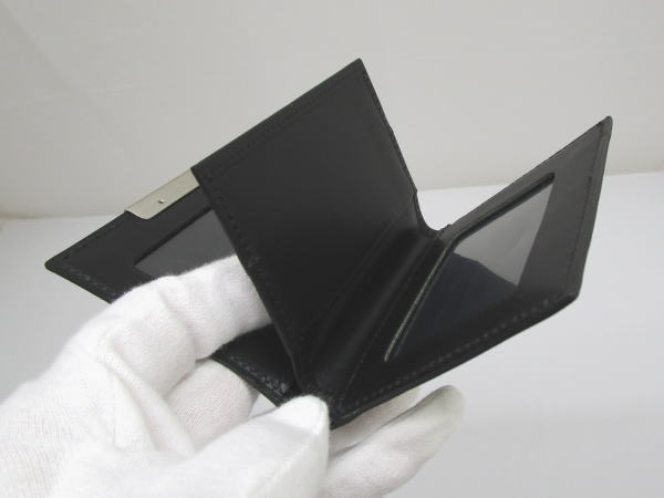 2287 コムサデモードメン カードケース カーフレザー ブラック - 画像 (10)