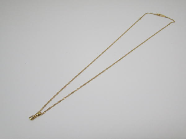 4394 K18ネックレス ダイヤモンド0,05カラット - 画像 (2)