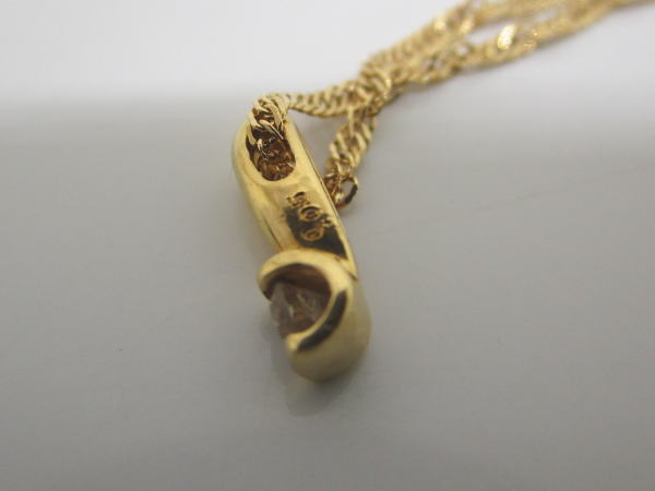 4394 K18ネックレス ダイヤモンド0,05カラット - 画像 (7)