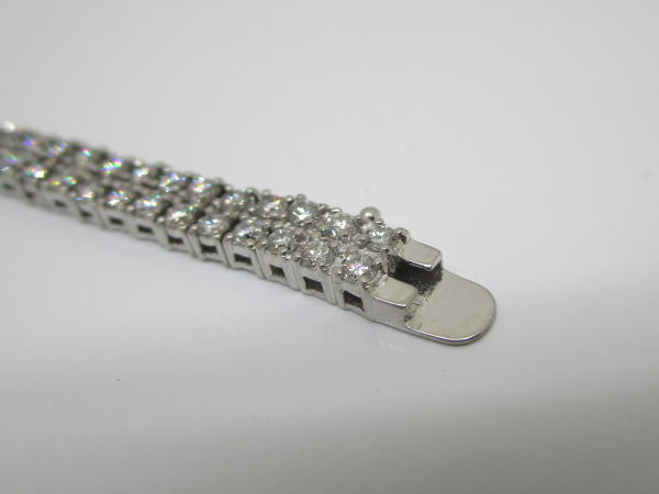 4395 K18WGテニスブレスレット ダイヤモンド4カラット 三越ジュエリー - 画像 (6)