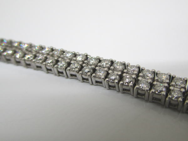 4395 K18WGテニスブレスレット ダイヤモンド4カラット 三越ジュエリー - 画像 (7)