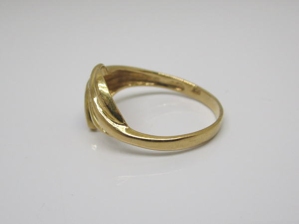 4397 K18リング ハート オニキス ダイヤモンド0,01カラット 11号 - 画像 (2)