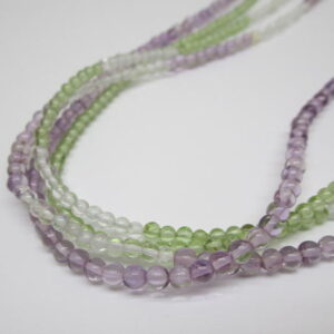 4400 K18ネックレス ペリドット アメシスト クリアストーン