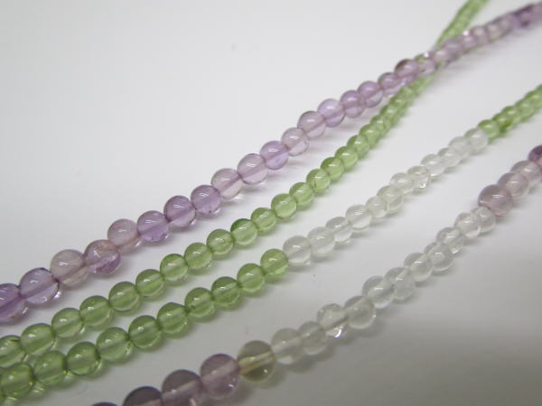 4400 K18ネックレス ペリドット アメシスト クリアストーン - 画像 (4)