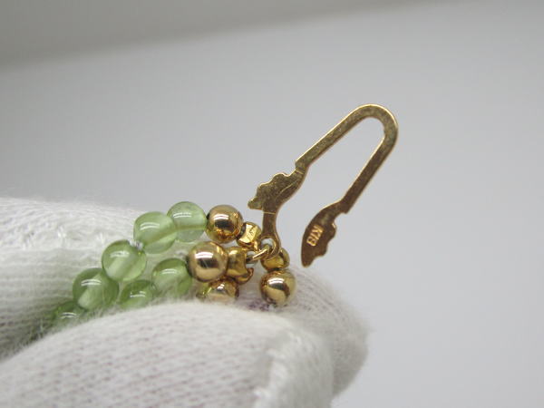 4400 K18ネックレス ペリドット アメシスト クリアストーン - 画像 (9)