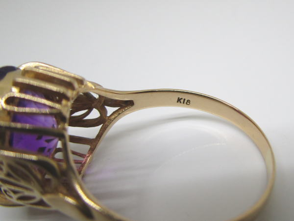 4401 K18リング アメシスト 14,5号 - 画像 (4)