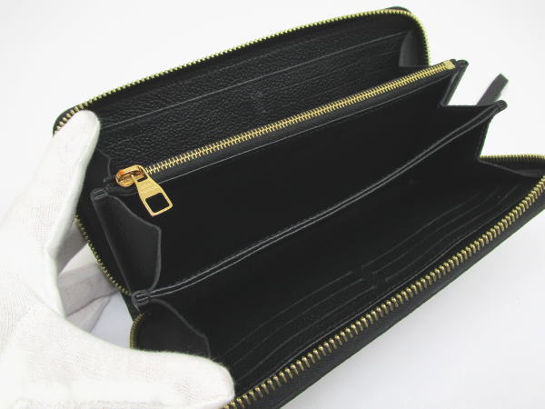 4585 ルイヴィトン ジッピーウォレット アンプラント M80481 ノワール ラウンドファスナー長財布 - 画像 (6)