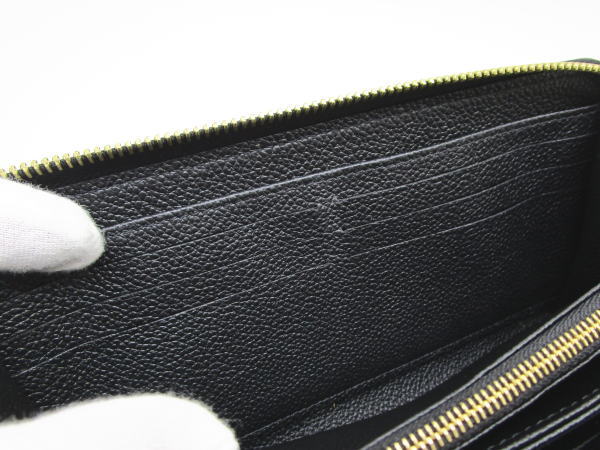 4585 ルイヴィトン ジッピーウォレット アンプラント M80481 ノワール ラウンドファスナー長財布 - 画像 (7)