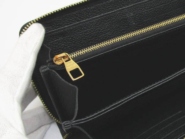 4585 ルイヴィトン ジッピーウォレット アンプラント M80481 ノワール ラウンドファスナー長財布 - 画像 (10)