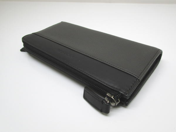 1090 コーチ L字ファスナー長財布 F74776 バイカラー レザー ブラック - 画像 (2)