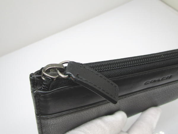 1090 コーチ L字ファスナー長財布 F74776 バイカラー レザー ブラック - 画像 (5)