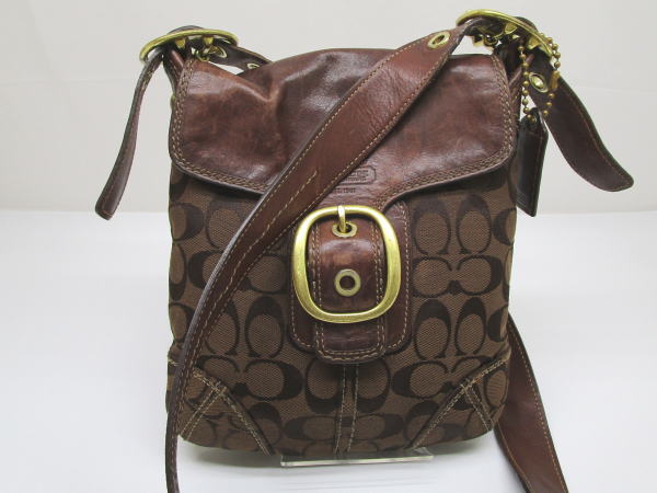 1091 コーチ ショルダーバッグ シグネイチャー 11442 レザー キャンバス