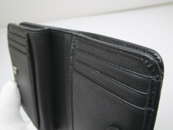 2294 ヴィヴィアンウエストウッド がま口2つ折り財布 オーブ レザー ブラック - 画像 (7)