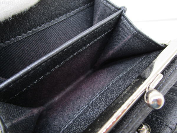 2294 ヴィヴィアンウエストウッド がま口2つ折り財布 オーブ レザー ブラック - 画像 (10)