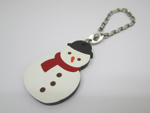 439 エルメス バッグチャーム 雪だるま スノーマン キーチェーン