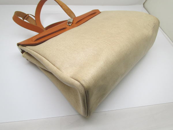 440 エルメス エールバッグGM 2WAYバッグ キャンバス レザー ショルダーバッグ - 画像 (3)