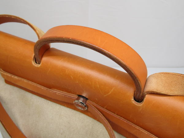 440 エルメス エールバッグGM 2WAYバッグ キャンバス レザー ショルダーバッグ - 画像 (5)