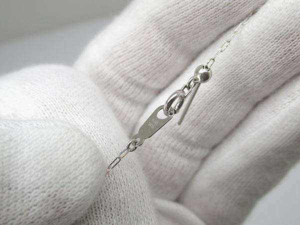 4406 K18WGネックレス エメラルド0,09カラット ダイヤモンド0,26カラット - 画像 (9)