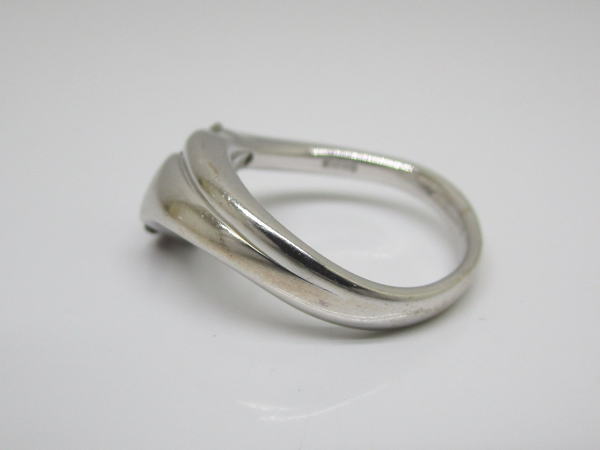 4409 K18WGリング ガーネット ダイヤモンド0,06カラット 12号 - 画像 (2)