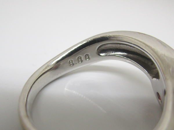 4409 K18WGリング ガーネット ダイヤモンド0,06カラット 12号 - 画像 (5)