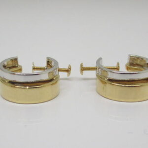 4413　ルジアダ　フープイヤリング　K18YG　K18WG