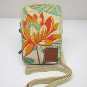2307　ロエベ　ネックストラップポーチ　キャンバス　フラワー
