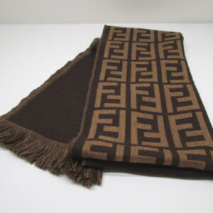 2308　フェンディ　マフラー　ズッカライン　ウール100％