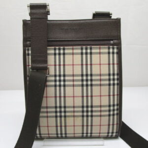 2311　バーバリー　ショルダーバッグ　チェック　レザー　クロスボディ