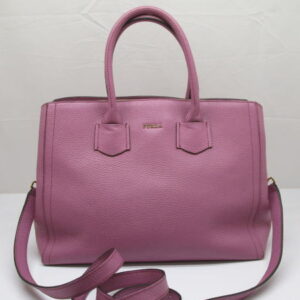 2317　フルラ　２WAYトートバッグ　型押しレザー　ピンク