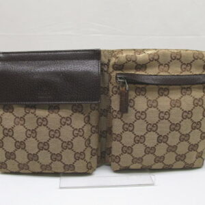 809　グッチ　ウエストポーチ　GGキャンバス　28566　ボディバッグ