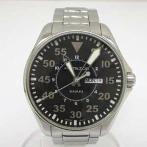 1530　ハミルトン　カーキアビエーション　パイロットデイデイト　H646110　クォーツ