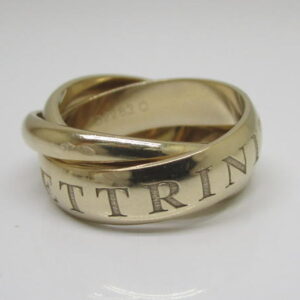 4436　カルティエ　トリニティリング　クリスマス限定　K18WG　＃53　約13号