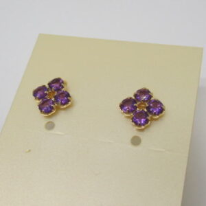 4443 K18ピアス アメシスト