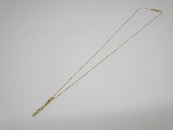 4445 K18ネックレス ダイヤモンド0,3カラット 5連 - 画像 (3)