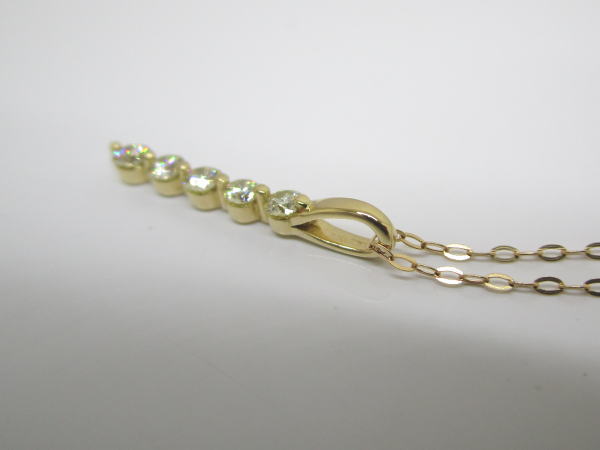 4445 K18ネックレス ダイヤモンド0,3カラット 5連 - 画像 (7)