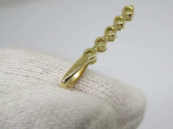 4445 K18ネックレス ダイヤモンド0,3カラット 5連 - 画像 (9)