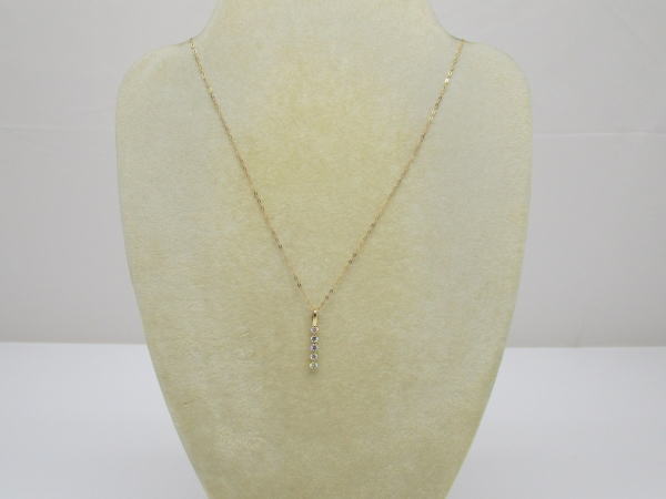 4445 K18ネックレス ダイヤモンド0,3カラット 5連 - 画像 (10)