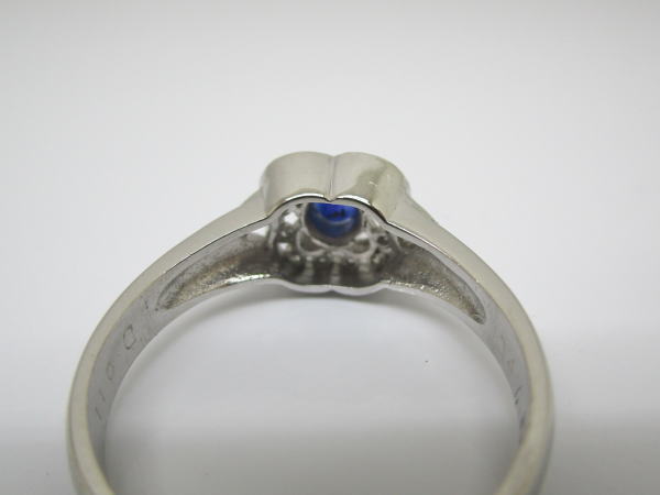 4446 PT900リング サファイア0,47カラット ダイヤモンド0,11カラット 13,5号 - 画像 (6)