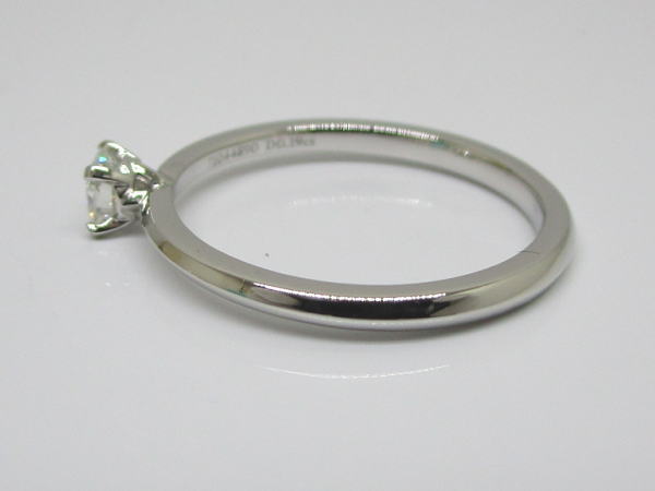 4447 ティファニー PT950リング ダイヤモンド トゥルー 0,19カラット 11号 - 画像 (2)