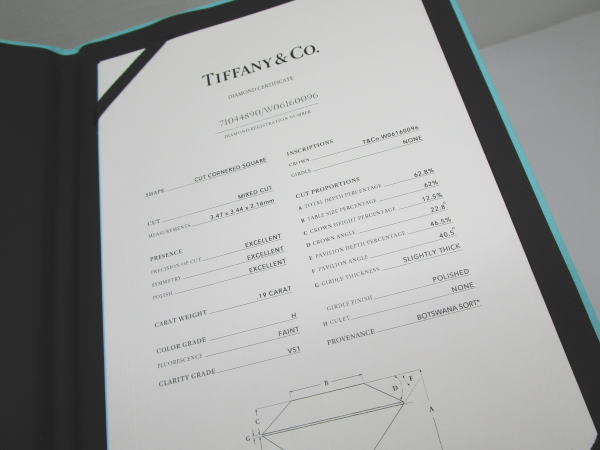 4447 ティファニー PT950リング ダイヤモンド トゥルー 0,19カラット 11号 - 画像 (10)