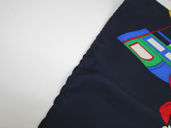 789 シャネル 大判スカーフ シルク ピエロ バイク 機関車 飛行機 - 画像 (6)