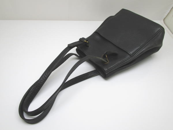 1098 コーチ ショルダーバッグ オールドレザー 4923 ブラック ヴィンテージ - 画像 (2)