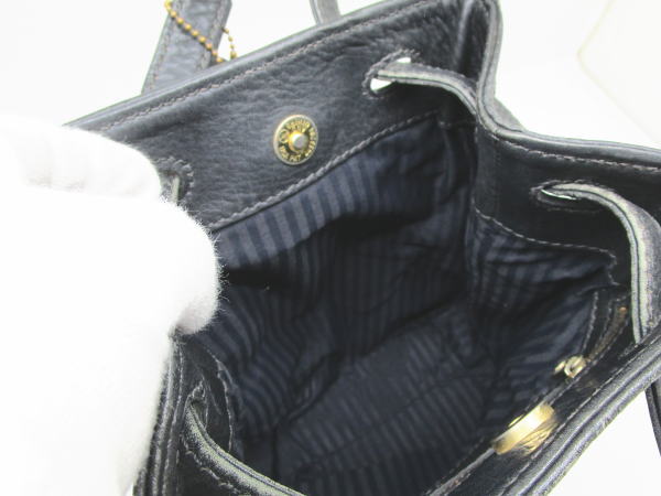 1098 コーチ ショルダーバッグ オールドレザー 4923 ブラック ヴィンテージ - 画像 (9)
