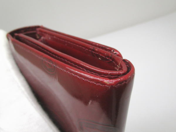 2333 カルティエ L字ファスナー財布 ハッピーバースデイ エナメル ワインレッド - 画像 (3)