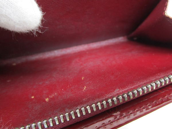 2333 カルティエ L字ファスナー財布 ハッピーバースデイ エナメル ワインレッド - 画像 (10)